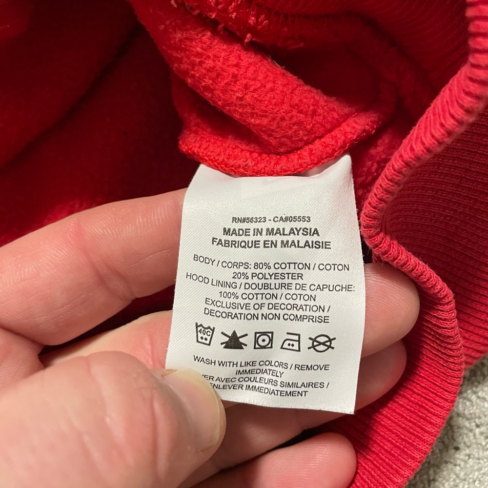 Nike Center Swoosh Sweatshirt Mens Medium Red Baggy Cotton Blend - Picture 7 of 16
